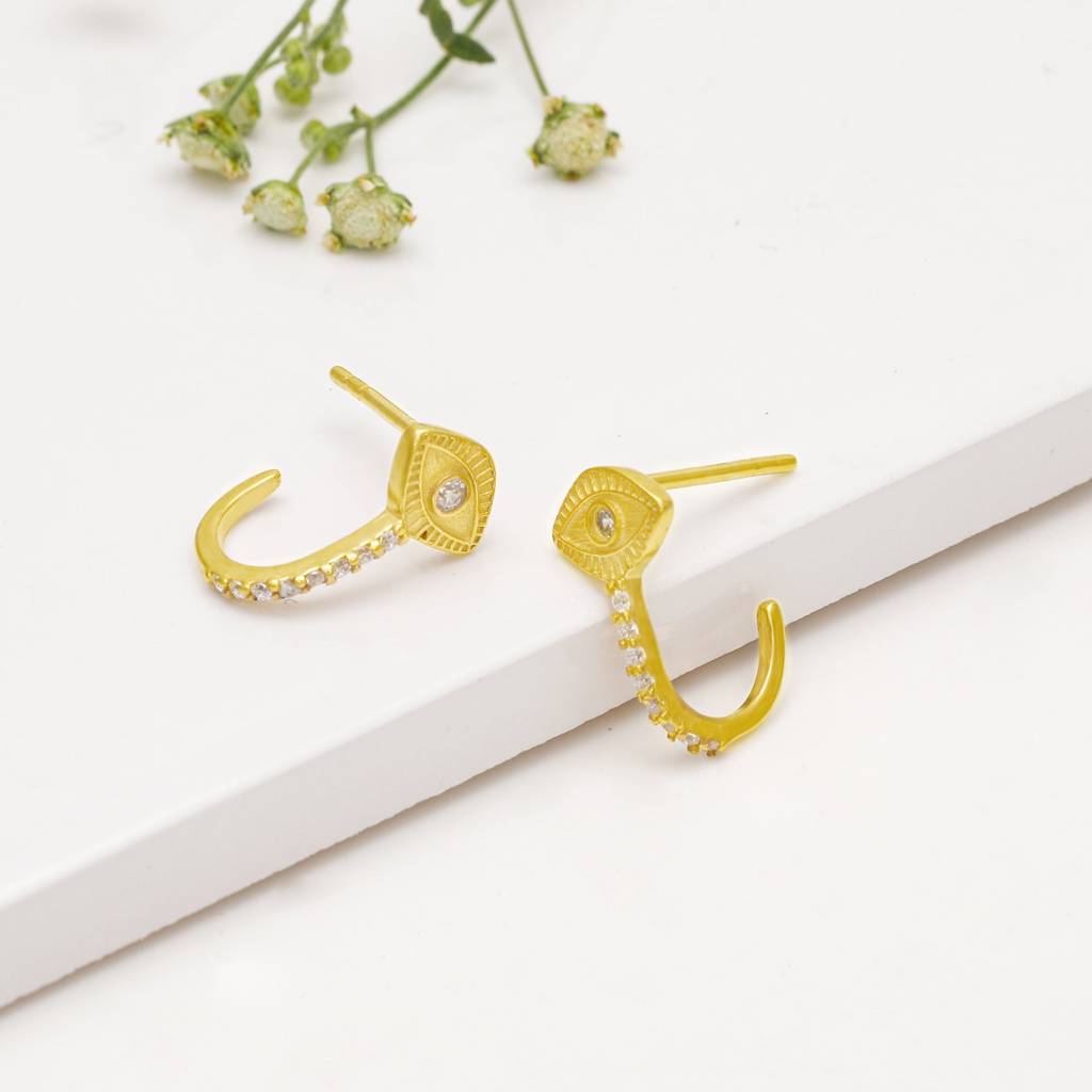 Golden Eye Semi Hoops : ER0551