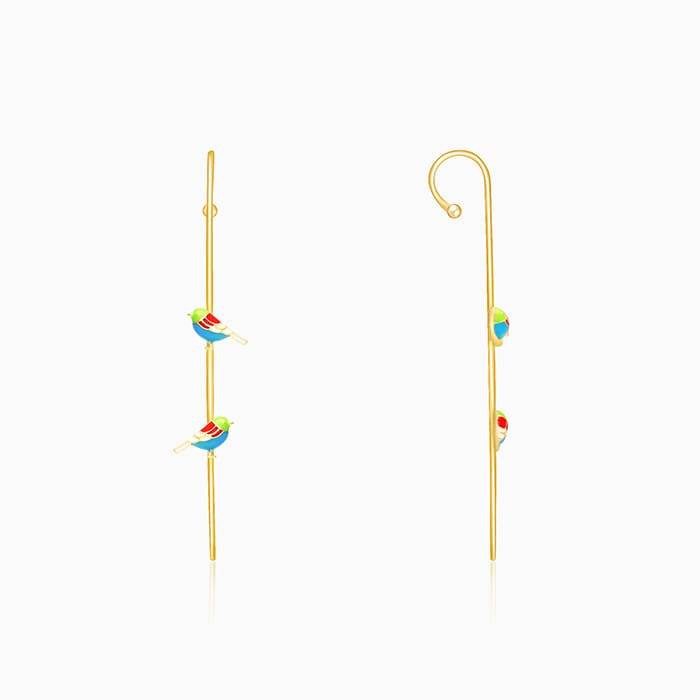 Golden Sparrow Stick Ear Cuffs : ER0577