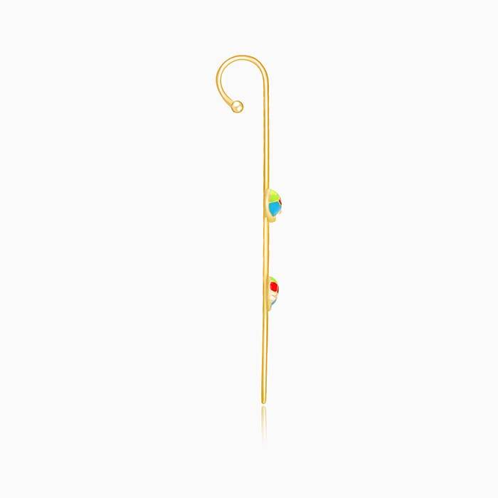 Golden Sparrow Stick Ear Cuffs : ER0577