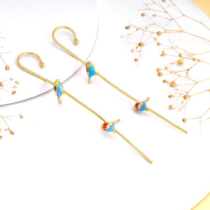 Golden Sparrow Stick Ear Cuffs : ER0577