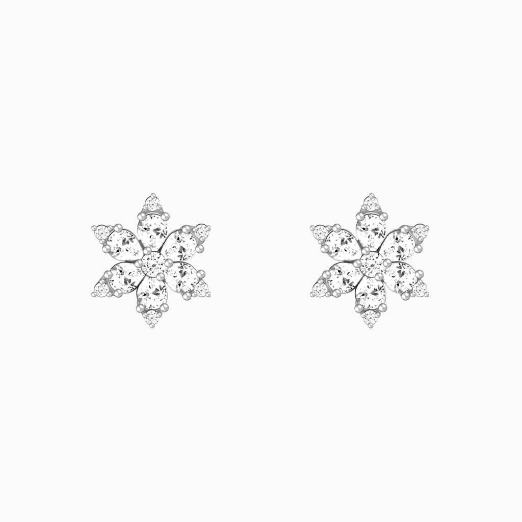 Giva 925 Silver Silver Flowery Snowflake Studs : ER0582