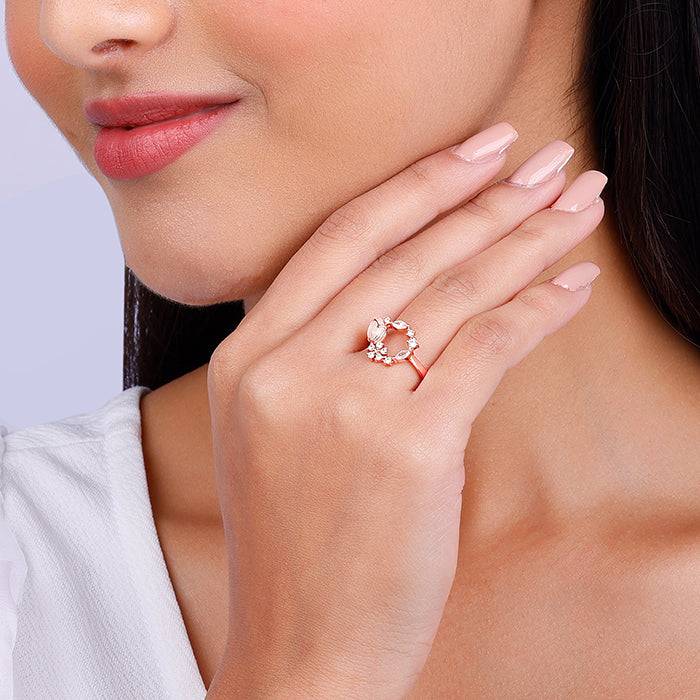 Giva 925 Silver Rose Gold Drop Wreath Set Of Three| Gifts For Women And Girls | With Certi : ER0583PD0434R01604