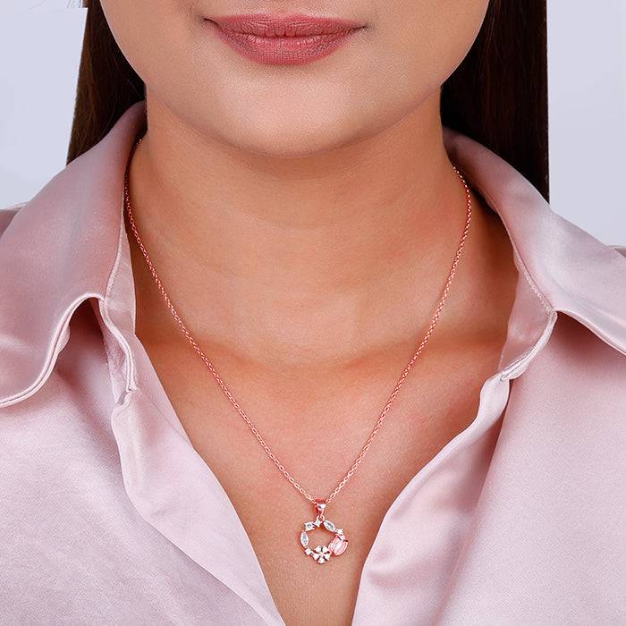 Giva 925 Silver Rose Gold Drop Wreath Set Of Three| Gifts For Women And Girls | With Certi : ER0583PD0434R01604