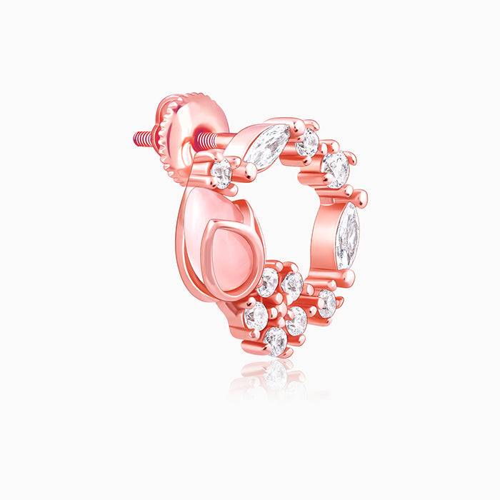Giva 925 Silver Rose Gold Drop Wreath Set Of Three| Gifts For Women And Girls | With Certi : ER0583PD0434R01604