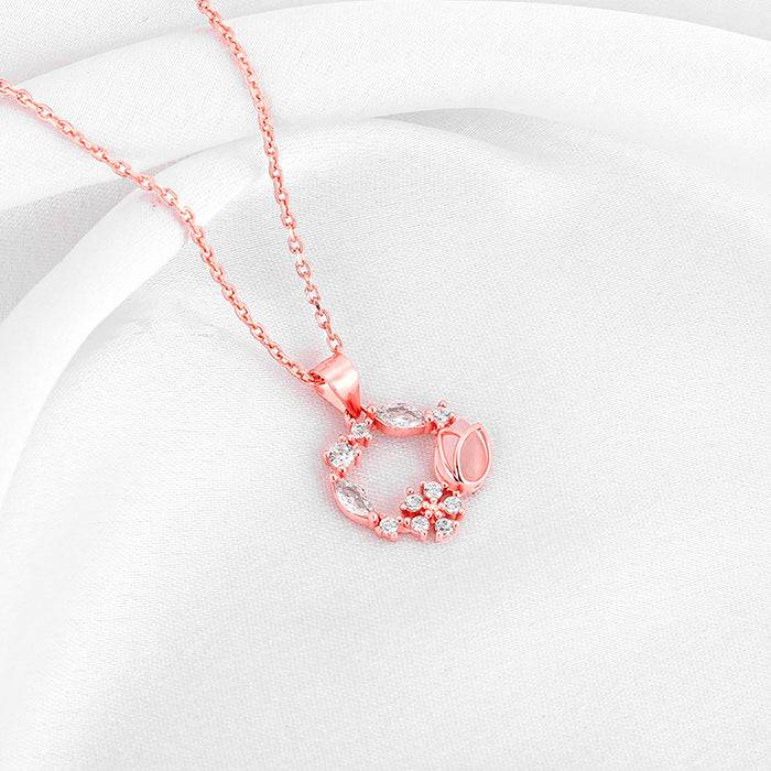 Giva 925 Silver Rose Gold Drop Wreath Set Of Three| Gifts For Women And Girls | With Certi : ER0583PD0434R01604