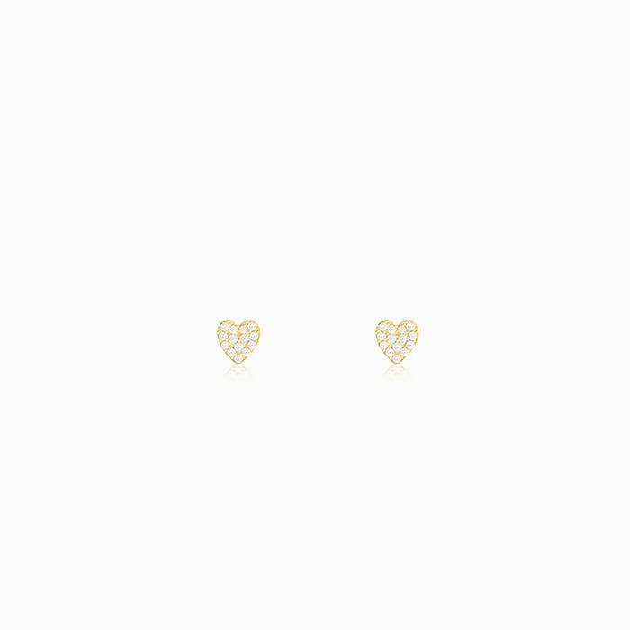 Golden Heart Of Delight Studs : ER0592