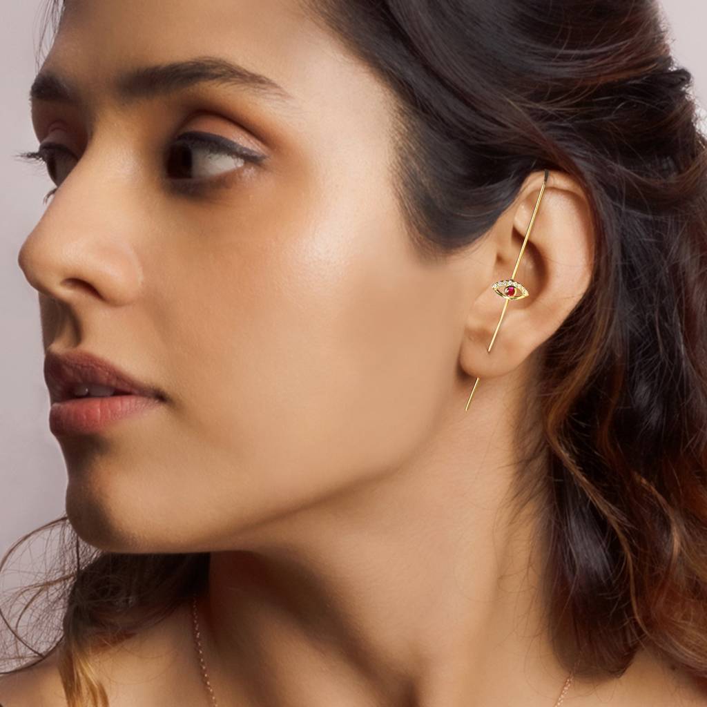 Golden Arrow Cuff Earrings : ER0598