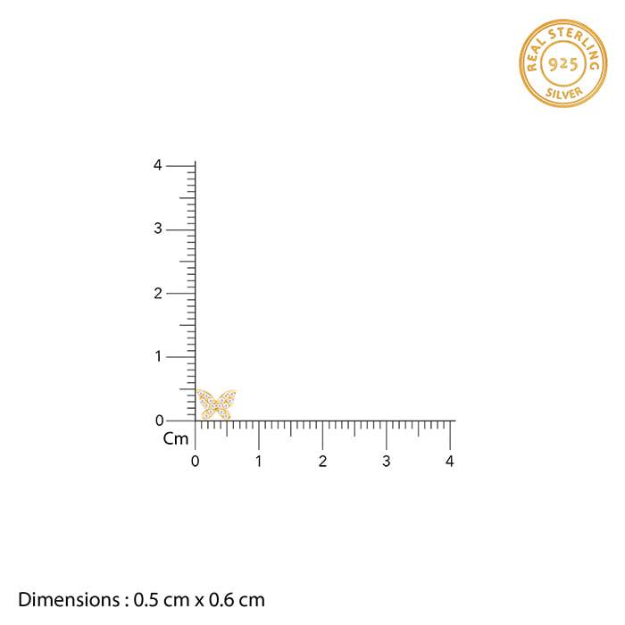 Golden Butterfly Tiny Studded Affair Earrings : ER0600