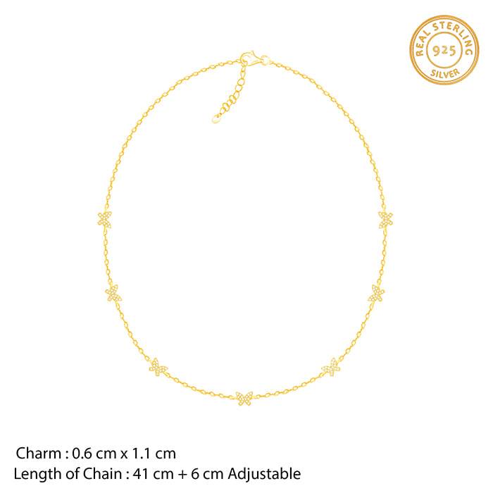 Giva 925 Silver Golden Butterfly Studded Affair Set| Gifts For Women And Girls | With Cert : ER0600PD02488
