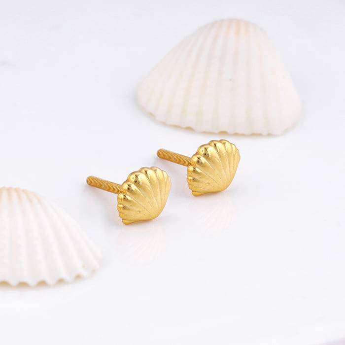 Golden Shell-Shocked Earrings : ER0601