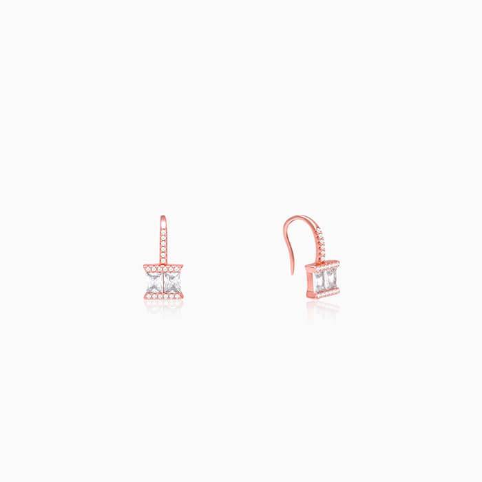 Rose Gold Sugar Crystal Earring : ER060