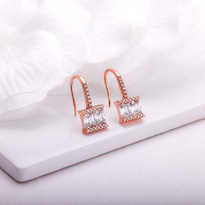 Rose Gold Sugar Crystal Earring : ER060