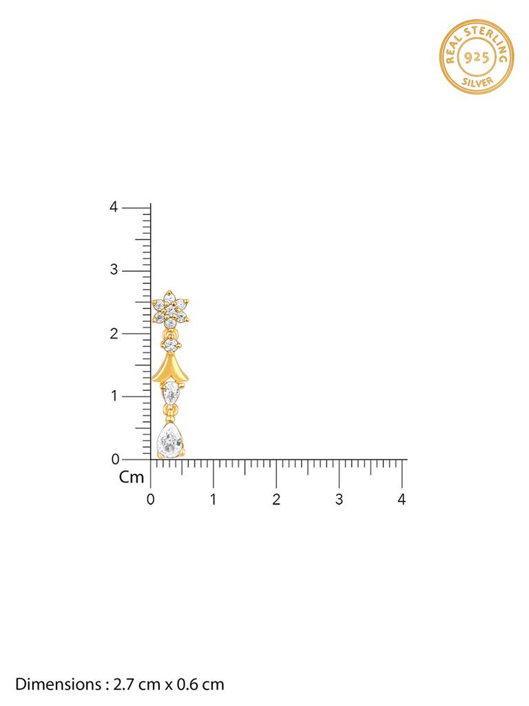 Giva 925 Silver Golden Glinting Joy Zircon Earrings : ER0615