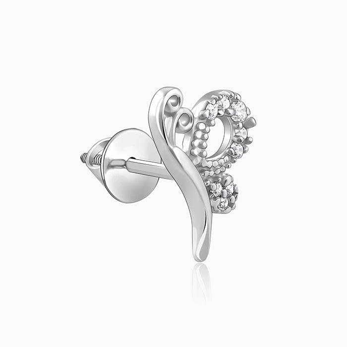 925 Silver Love Like A Butterfly Studs : ER0621