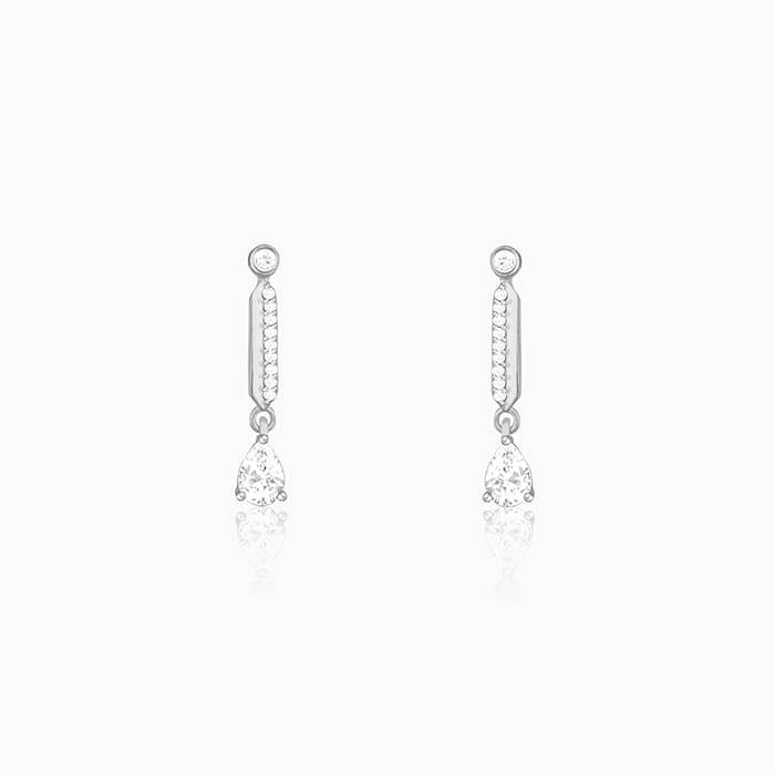 Zircon Silver Night Earrings : ER0646