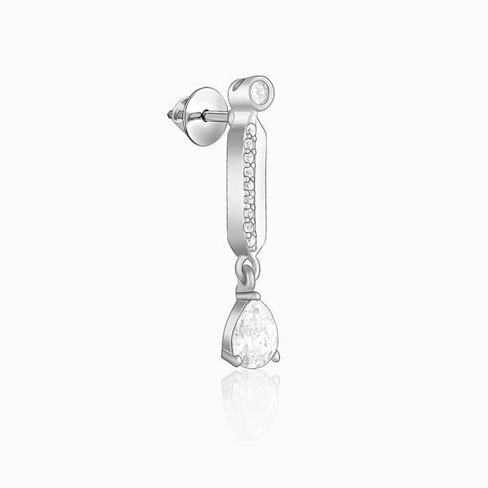 Zircon Silver Night Earrings : ER0646