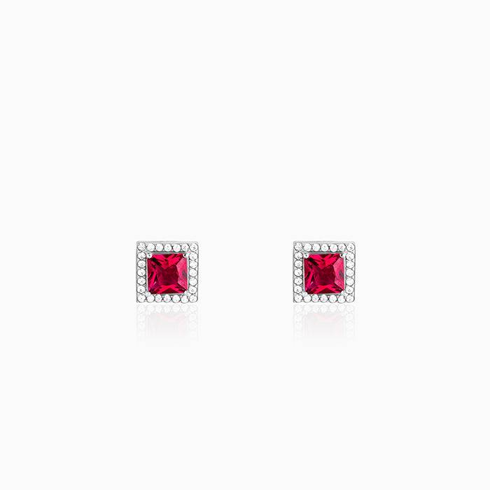 Silver Love Cube Studs : ER0660