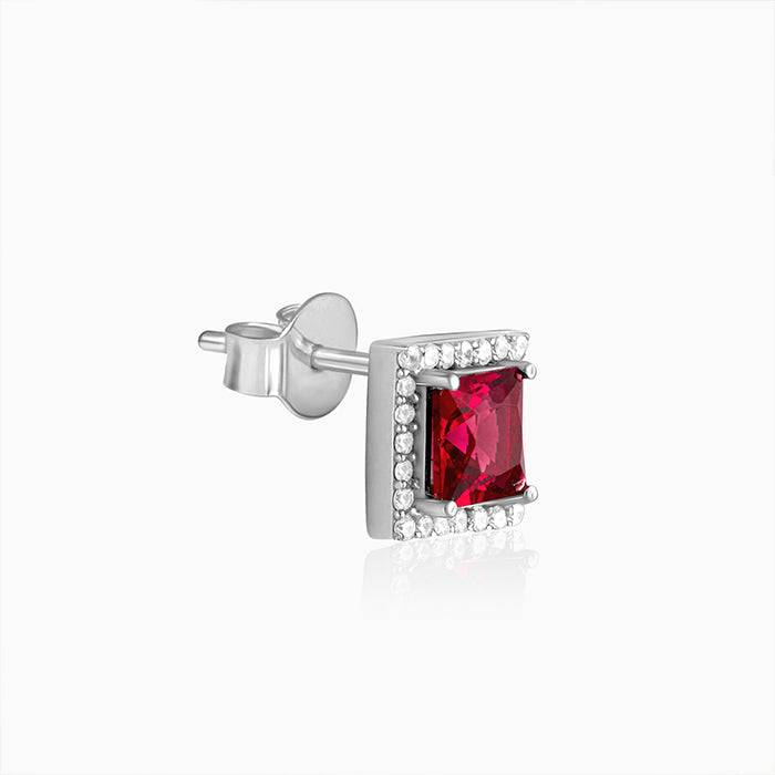 Silver Love Cube Studs : ER0660