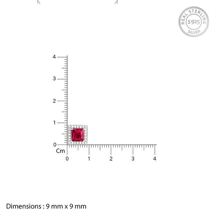 Silver Love Cube Studs : ER0660