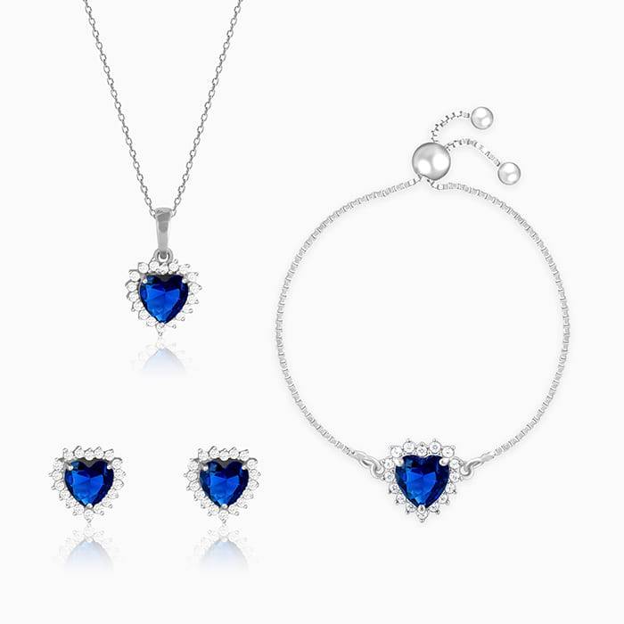 Giva 925 Silver Heart Of The Ocean Classic Set| Gifts For Women And Girls | With Certifica : ER0661PD0526BR0923
