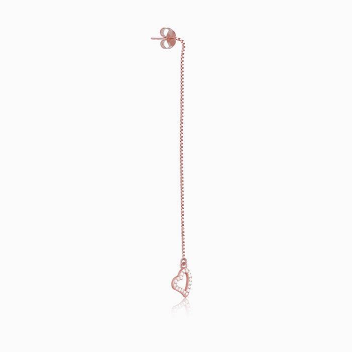Rose Gold Swinging Love Danglers : ER0664