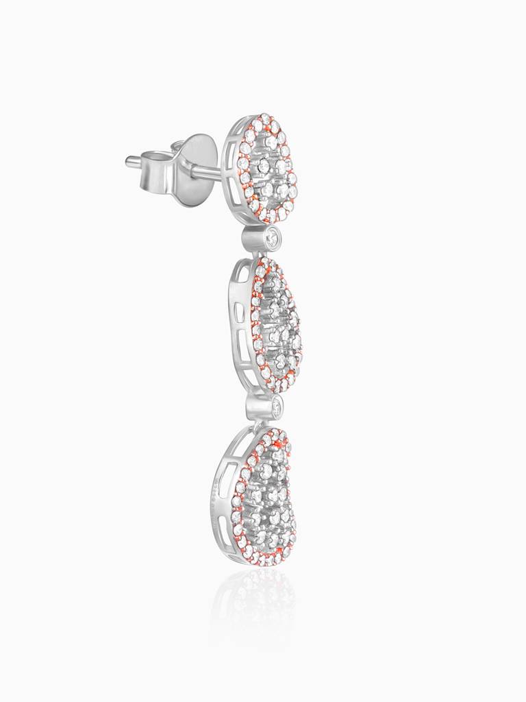 Giva 925 Silver Rose Gold Call It Love Earrings : ER0674