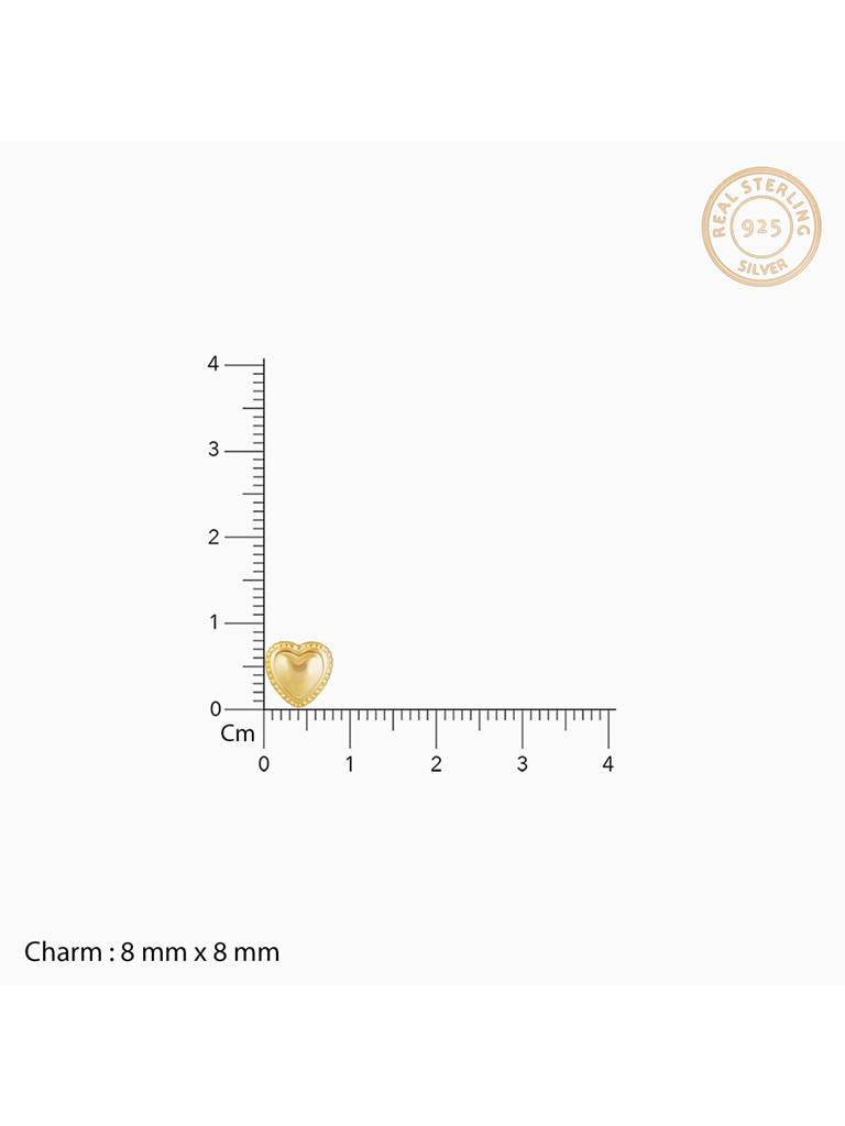 Giva 925 Silver Golden Heart Stealer Studs : ER0679