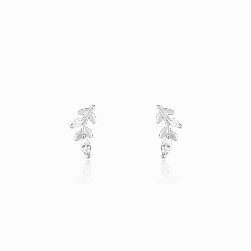 Silver Leaf Desire Earrings : ER0701