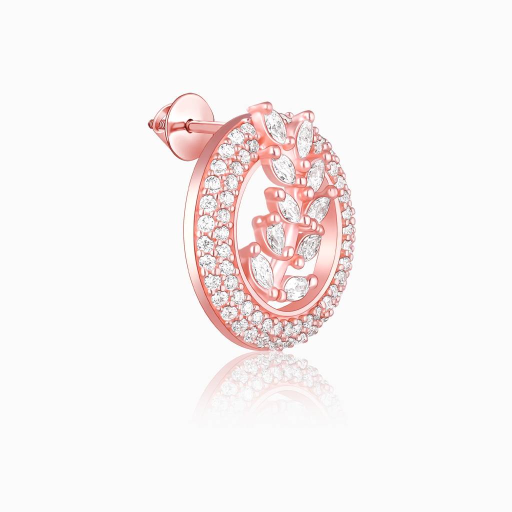Rose Gold Periwinkle Mangalsutra Set : ER0708PD0721