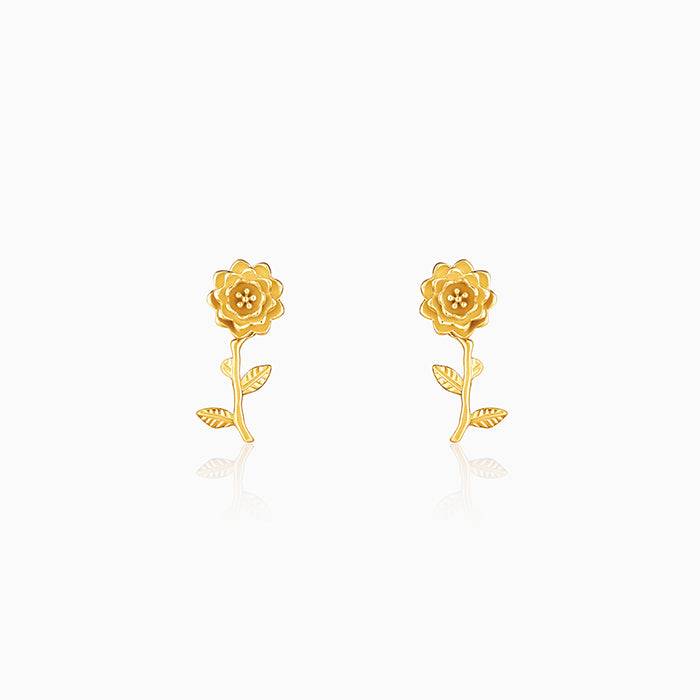 Golden Sunshine Floral Earrings : ER0710