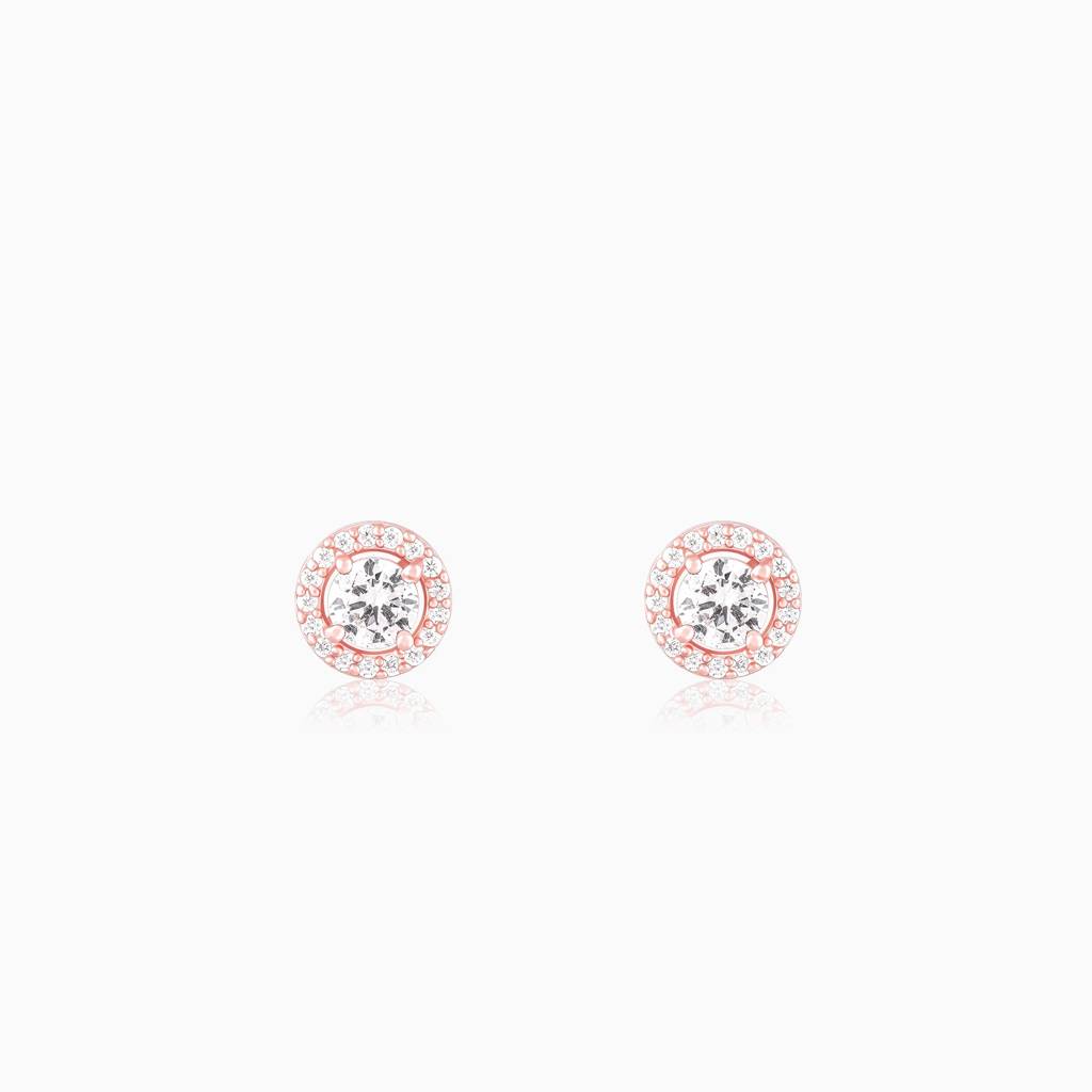 Rose Gold Seeking Solace Stud Earrings : ER0716