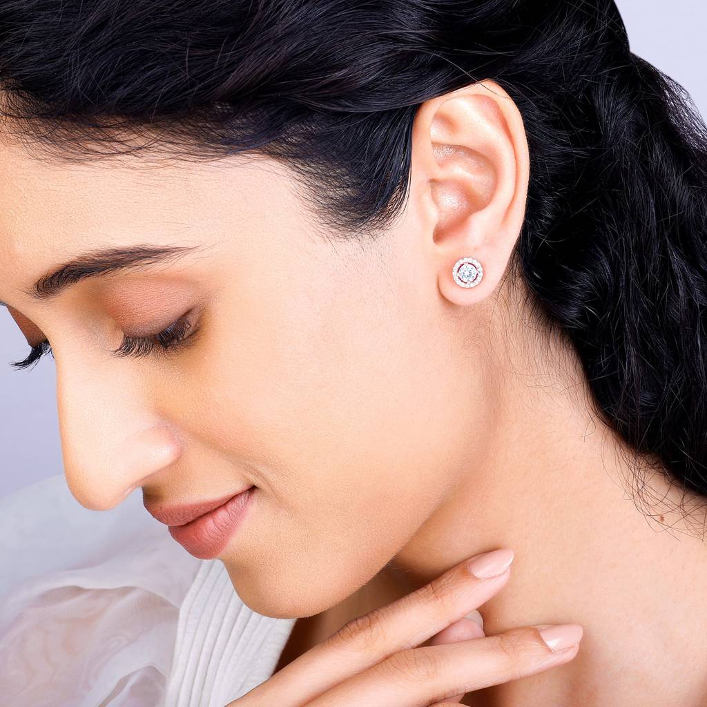 Rose Gold Seeking Solace Stud Earrings : ER0716