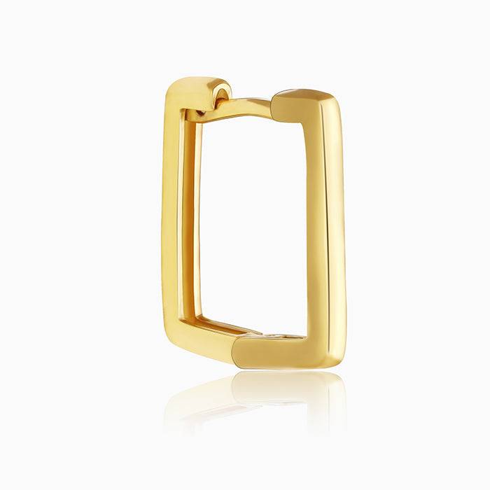 Golden Square Hoop Earrings : ER0732