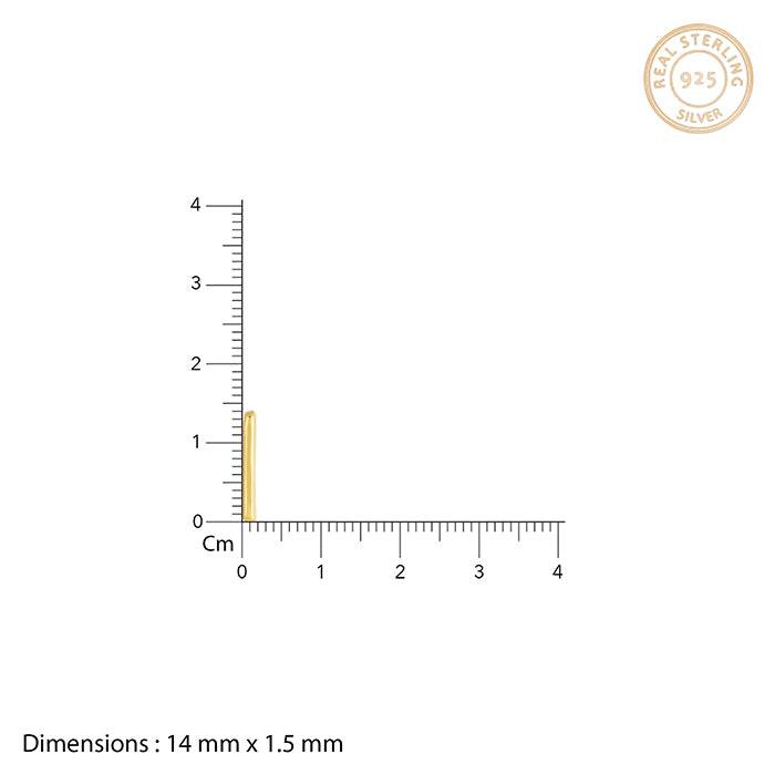 Golden Square Hoop Earrings : ER0732