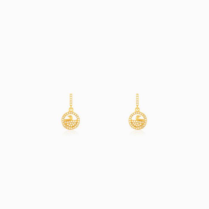 Golden Swan Lake Drop Earrings : ER0738