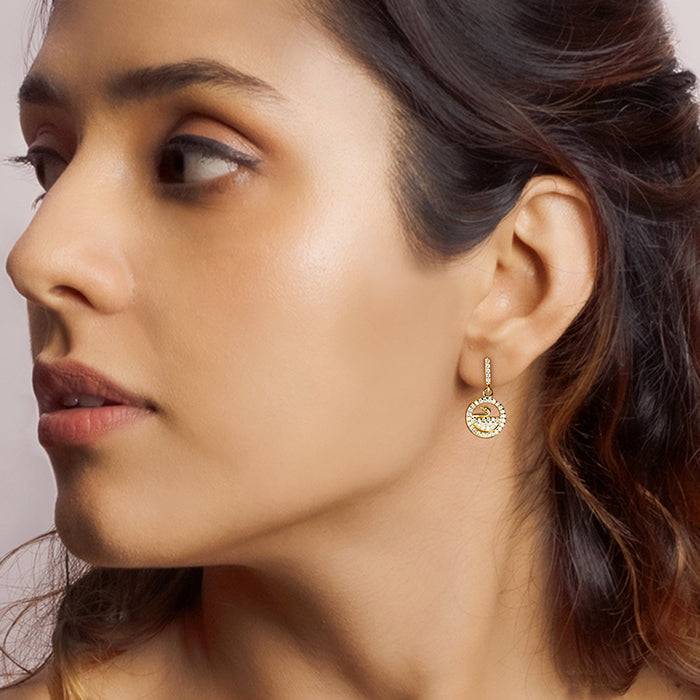 Golden Swan Lake Drop Earrings : ER0738