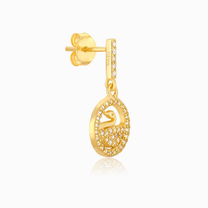 Golden Swan Lake Drop Earrings : ER0738