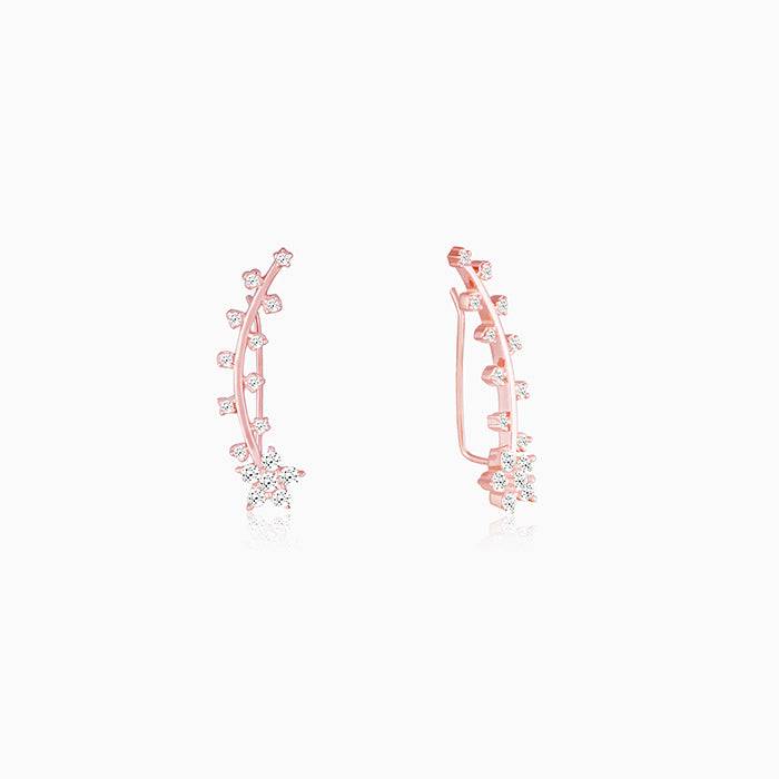 Rose Gold Floral Branch Ear Cuffs : ER0746