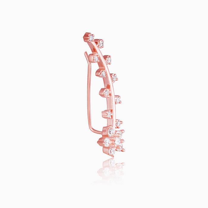 Rose Gold Floral Branch Ear Cuffs : ER0746