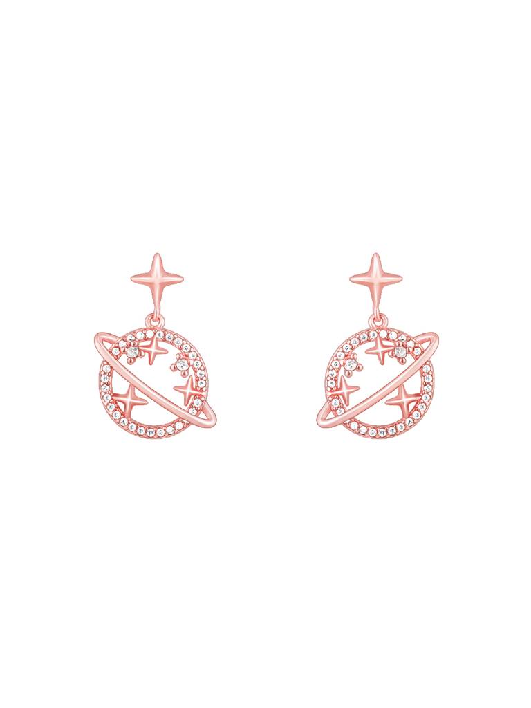 GIVA 925 Sterling Silver Rose Gold Celestial Love Earrings