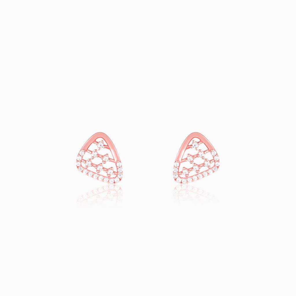 Rose Gold Set-Square Earrings : ER0749
