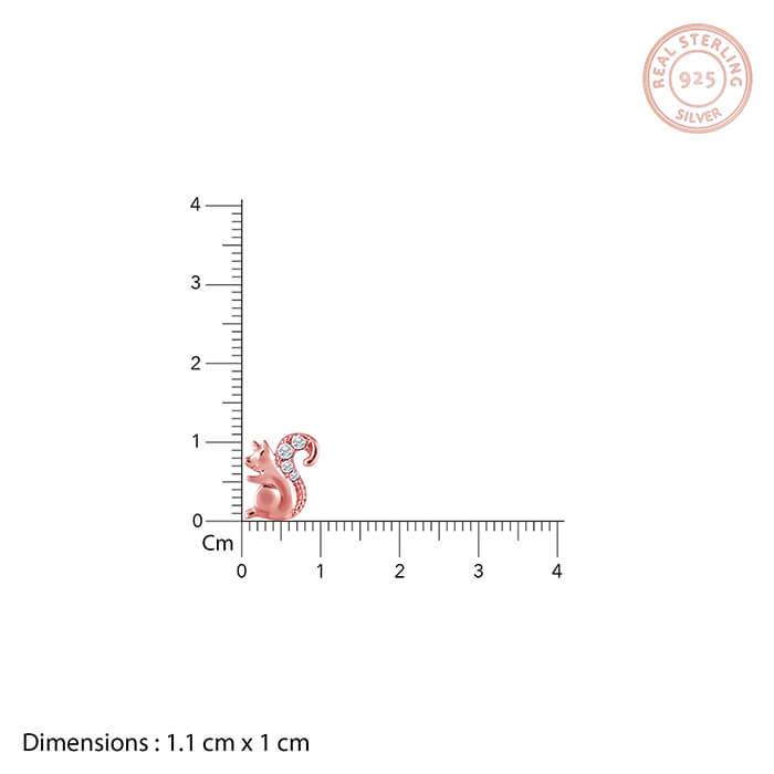 Rose Gold Squirrel Love Earrings : ER0781