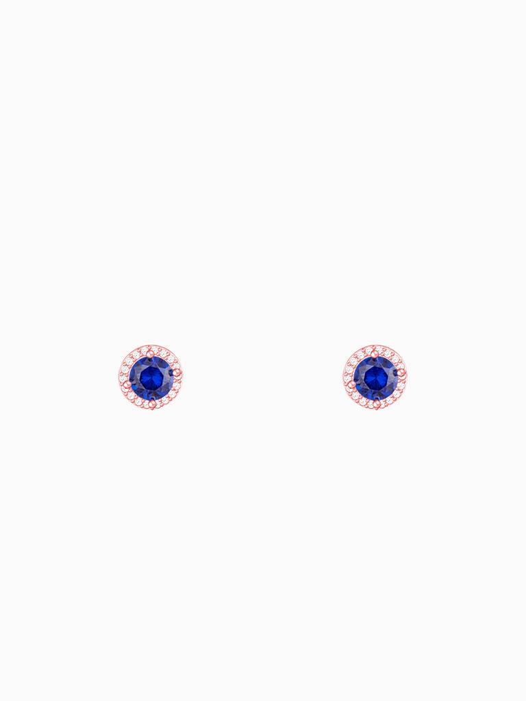 Giva 925 Silver Rose Gold Blue Velvet Studs : ER0808