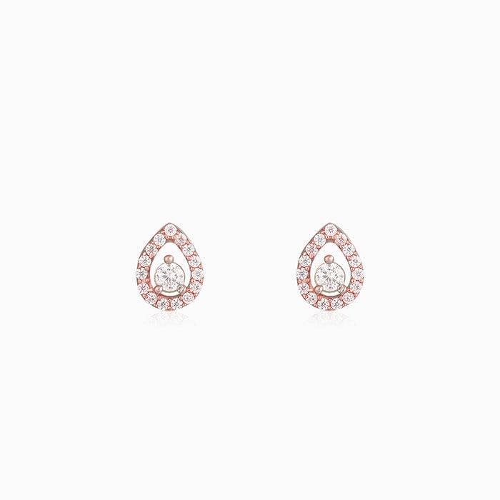 Rose Gold Drop Studs : ER0818