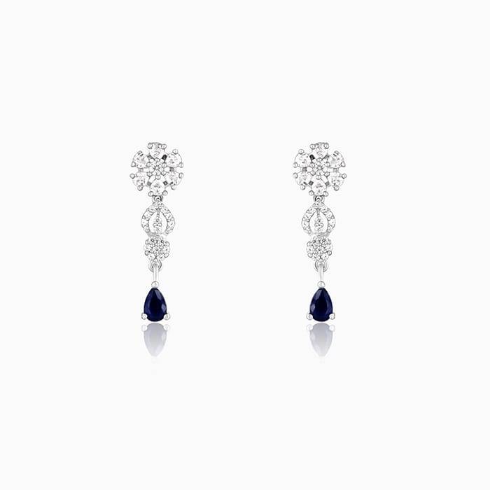 Silver Drop Of Ocean Earrings : ER0854