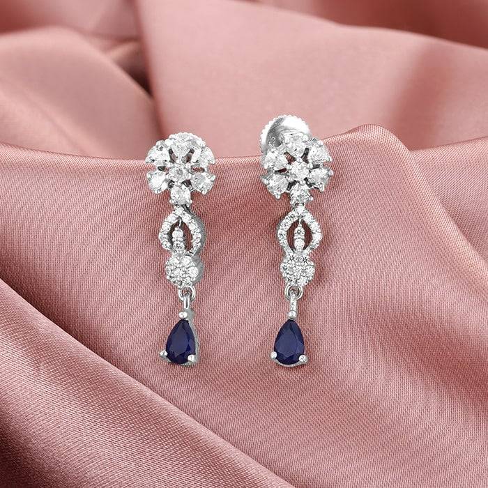 Silver Drop Of Ocean Earrings : ER0854