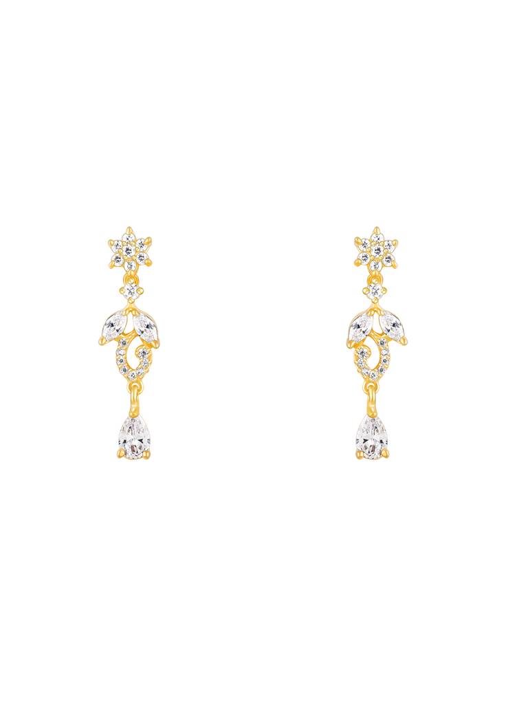Giva 925 Sterling Silver Golden Shine My Angle Earrings