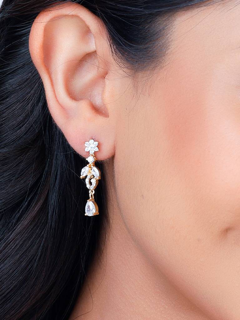 Giva 925 Sterling Silver Golden Shine My Angle Earrings