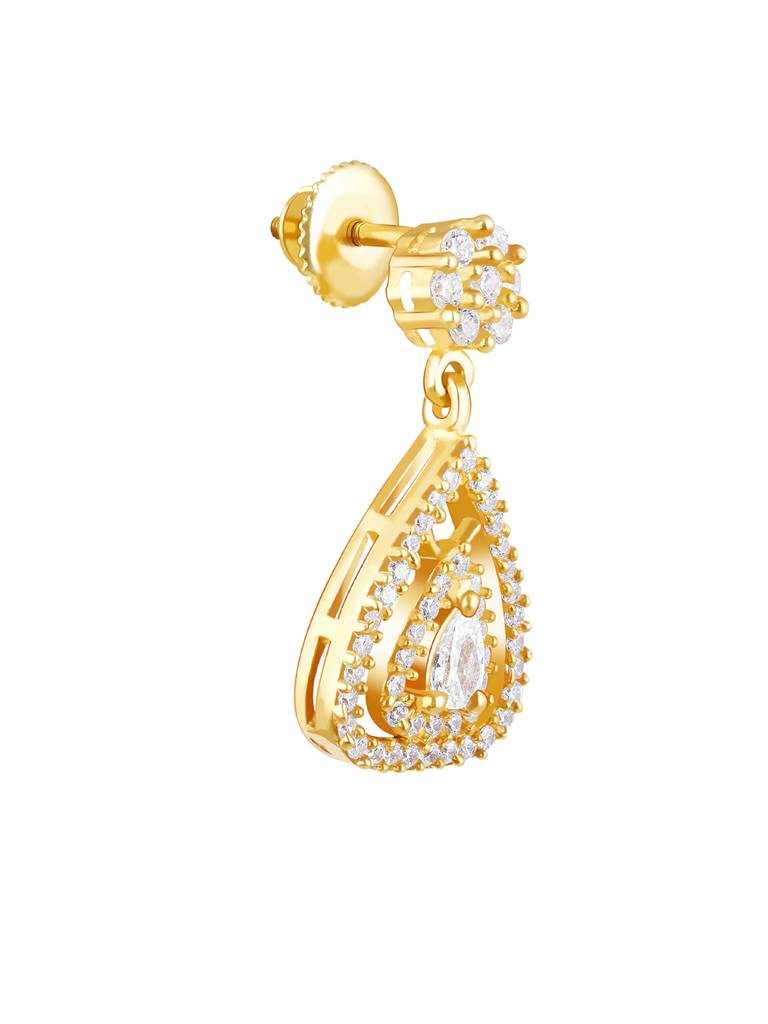 GIVA 925 Sterling Silver Golden Be My Love Earrings