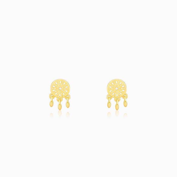 Golden Dreamcatcher Earrings : ER0868